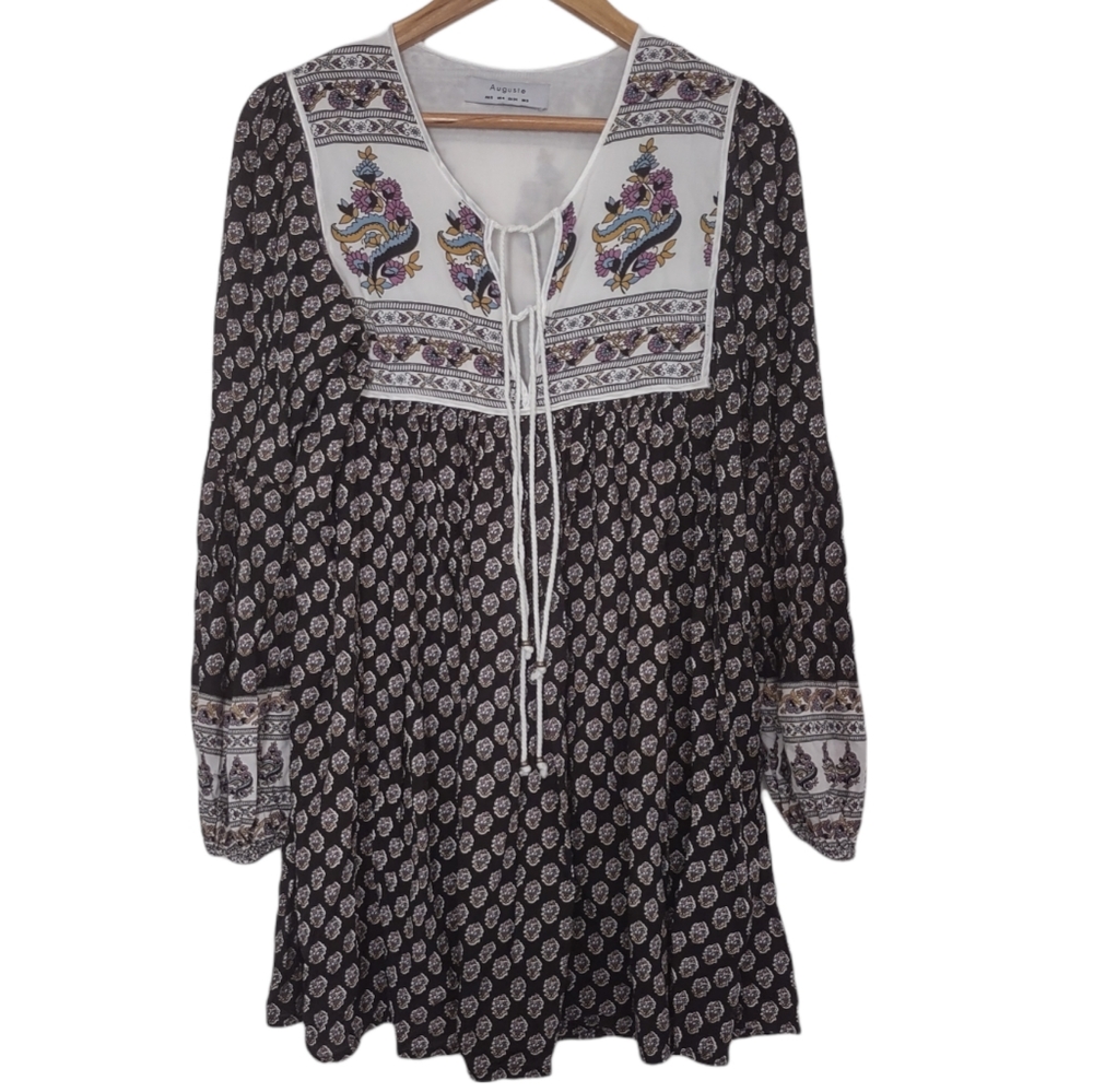 Auguste The Label Boho Floral Mini Dress Size 4